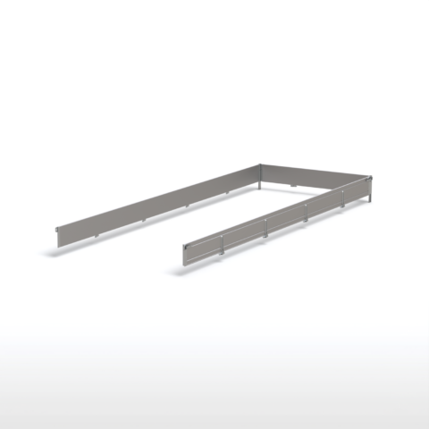 Aluminijumske stranice 6021/600, visina 300 mm, Universal – komplet: prednja, leva, desna