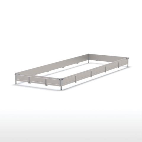 Aluminijumske stranice 6021/600, visina 300 mm, Universal – komplet: prednja, zadnja, leva, desna